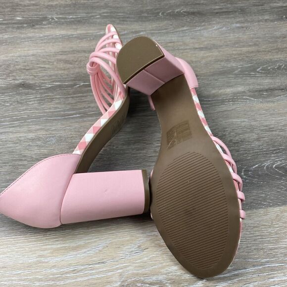 NWOB Draper James RSVP Elisa Geranium Pink Chunky Heel Sandal Size 9.5 - Picture 7 of 8